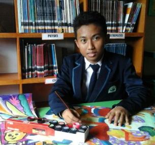Qaroba Abiyasa, Siswa kelas VII SMP Unggulan AL-YA'LU memperoleh penghargaan internasional karya lukis anak 